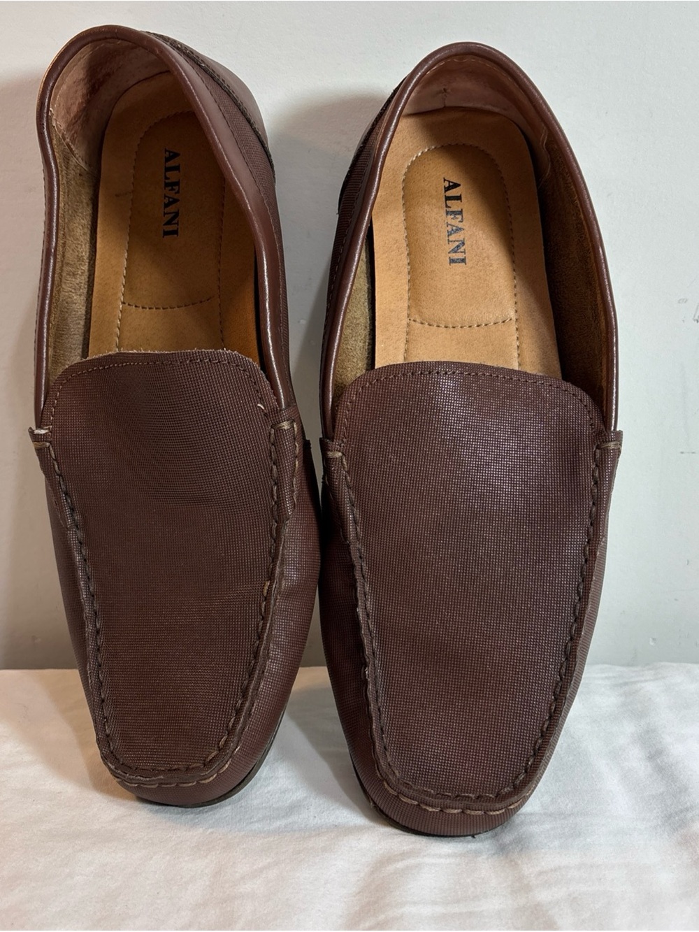 Alfani Men's Brown Slip-On Loafers. 8/24
